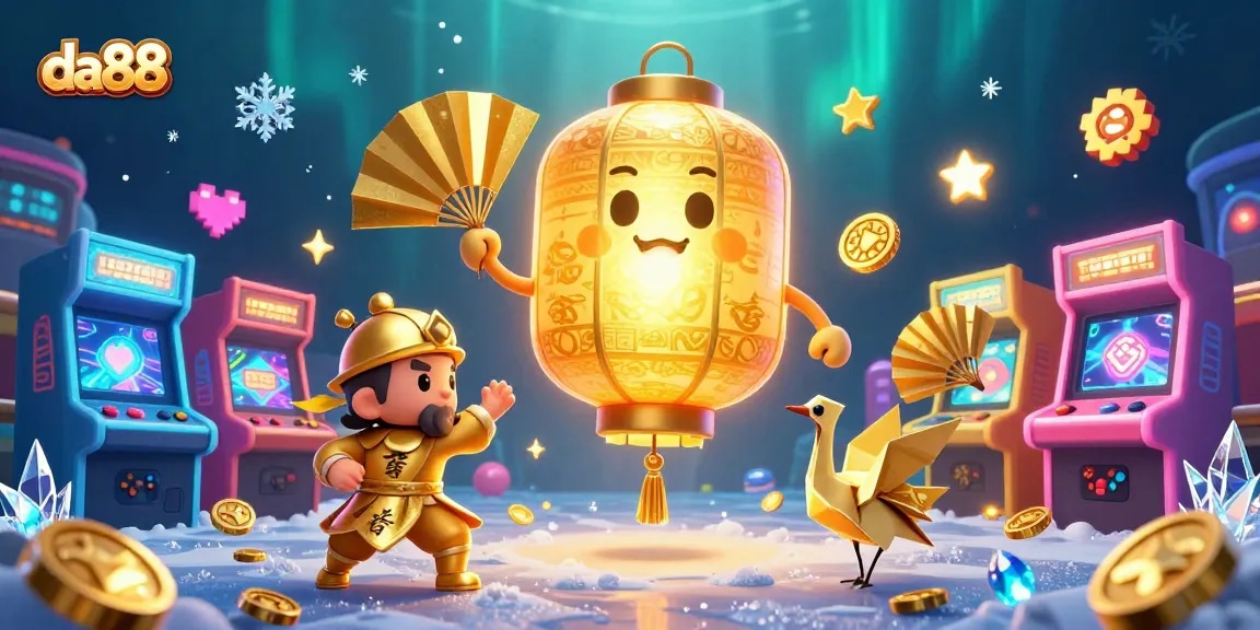 Engage in thrilling gameplay at da88 with vibrant casino elements and glowing characters