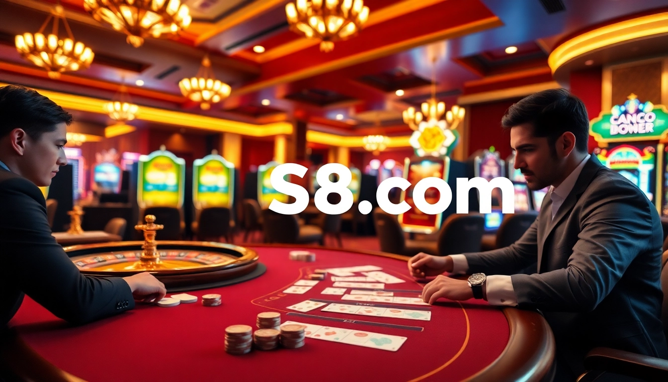 Engage in thrilling gameplay at S8 com casino, experiencing the excitement of cards and roulette.
