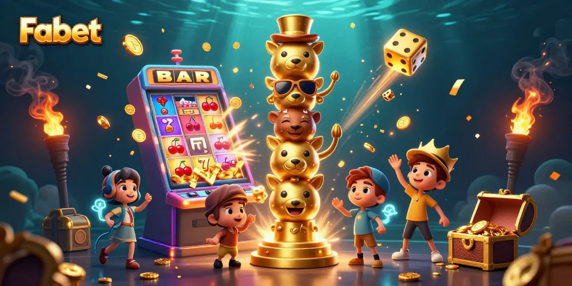 Experience the thrill of Fabet with vibrant casino graphics and dynamic jackpot scenes