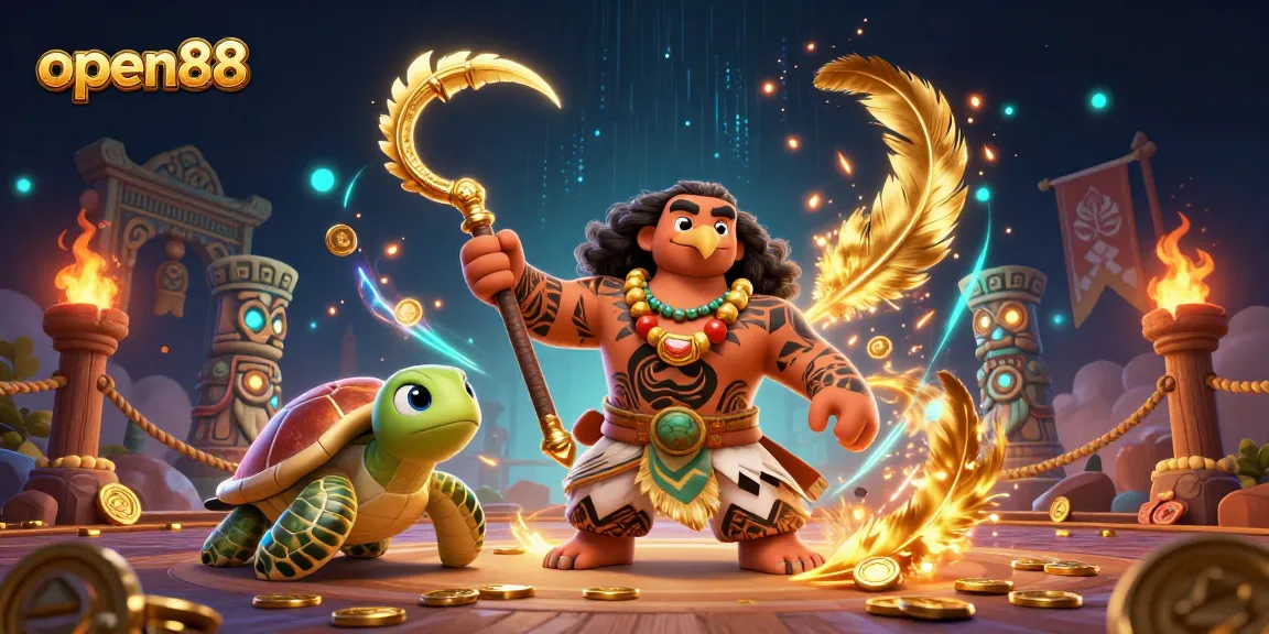 Spin the reels at open88's vibrant 3D casino featuring colorful characters and engaging game elements