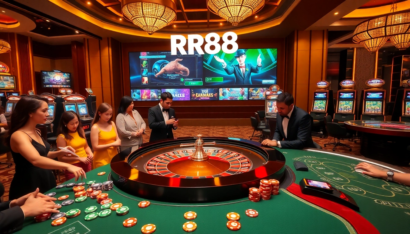 Players enjoying roulette at RR88, a premier online casino for thrilling gaming experiences.