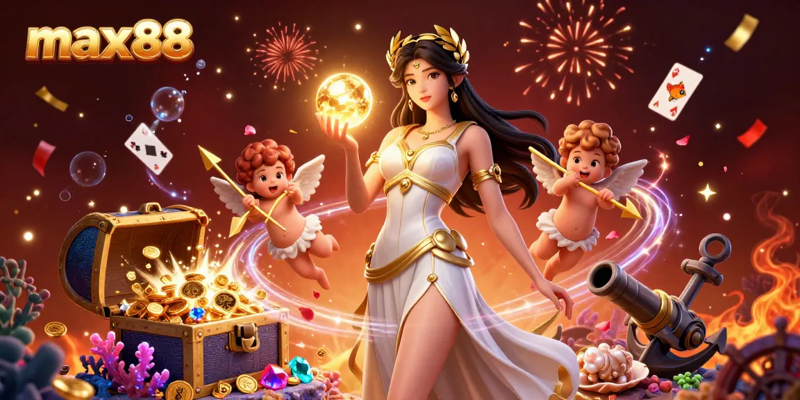Join max88 for thrilling casino adventures with golden orbs and charming Cupid cherubs!