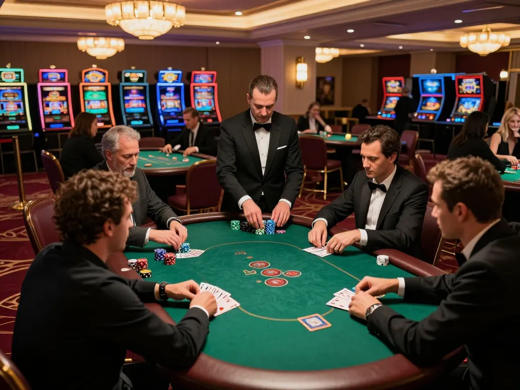 Engaging poker game at TT88 casino table with players strategizing their bets.