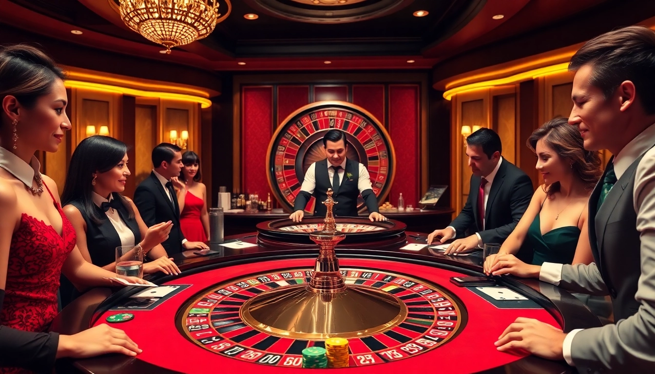 Experience the excitement of casino gaming at https://bin88.help/ with roulette and poker tables in action.