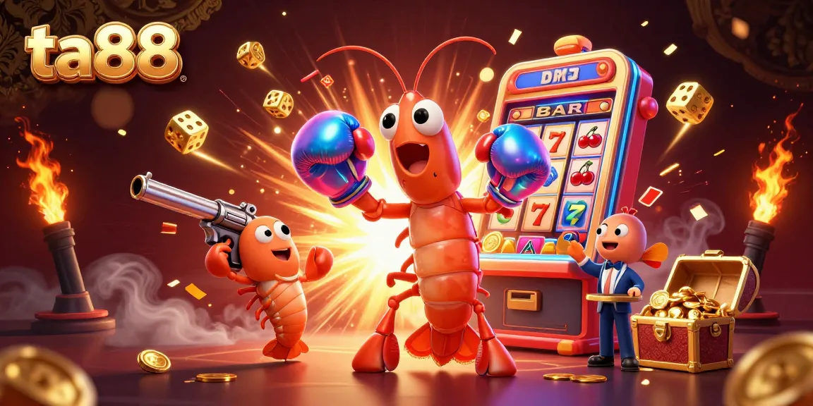 Experience thrilling gameplay at ta88 with a colorful 3D casino scene bursting with dynamic slot machines and vibrant characters.