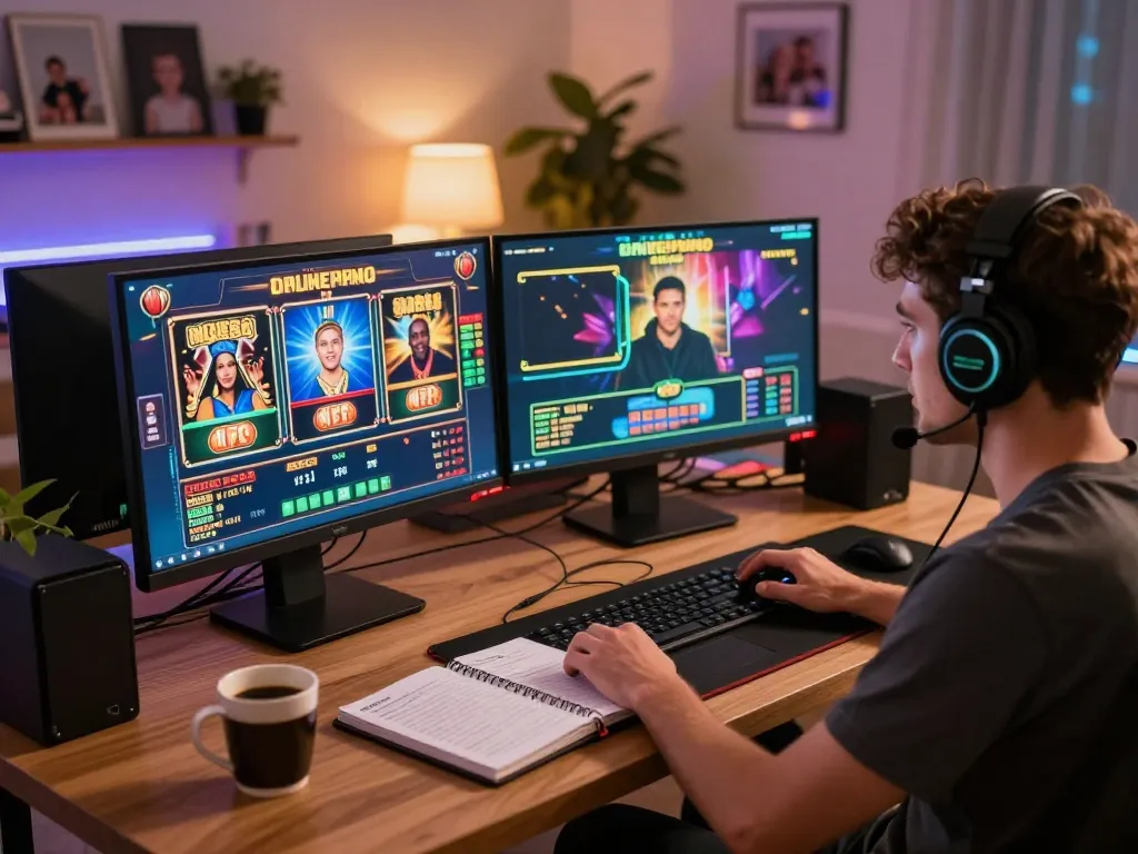 Engaging online slots gameplay showcased on screens, illustrating max88s immersive gaming environment