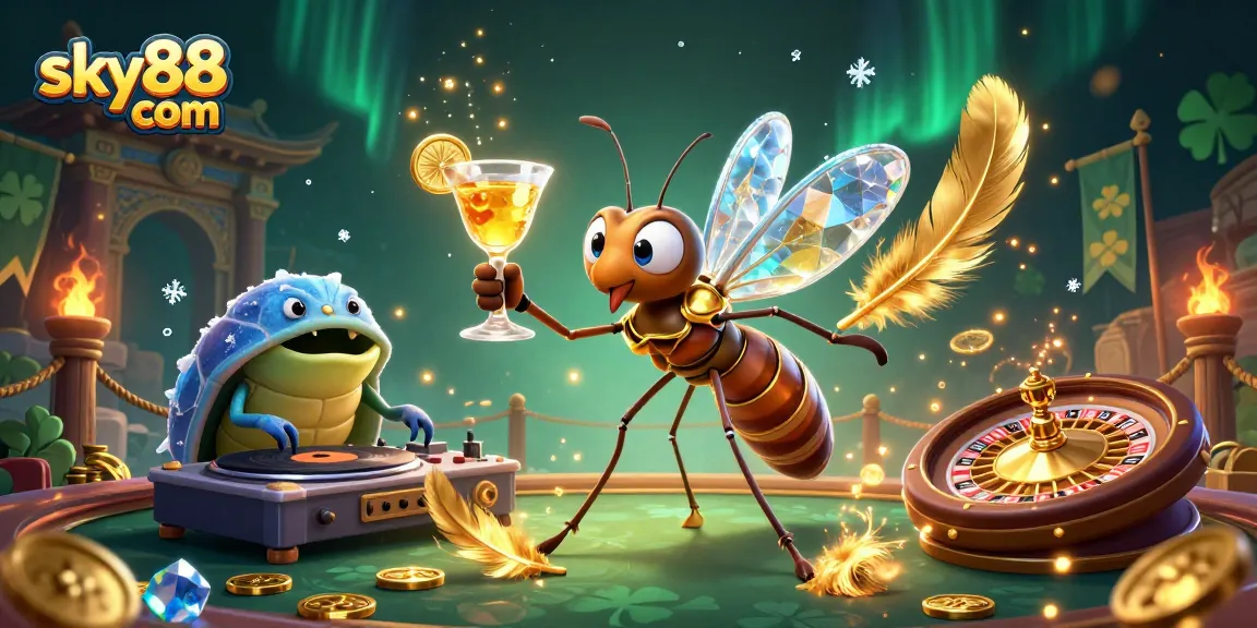 Enjoy exciting gaming experiences at sky88 com with vibrant casino elements and captivating illustrations