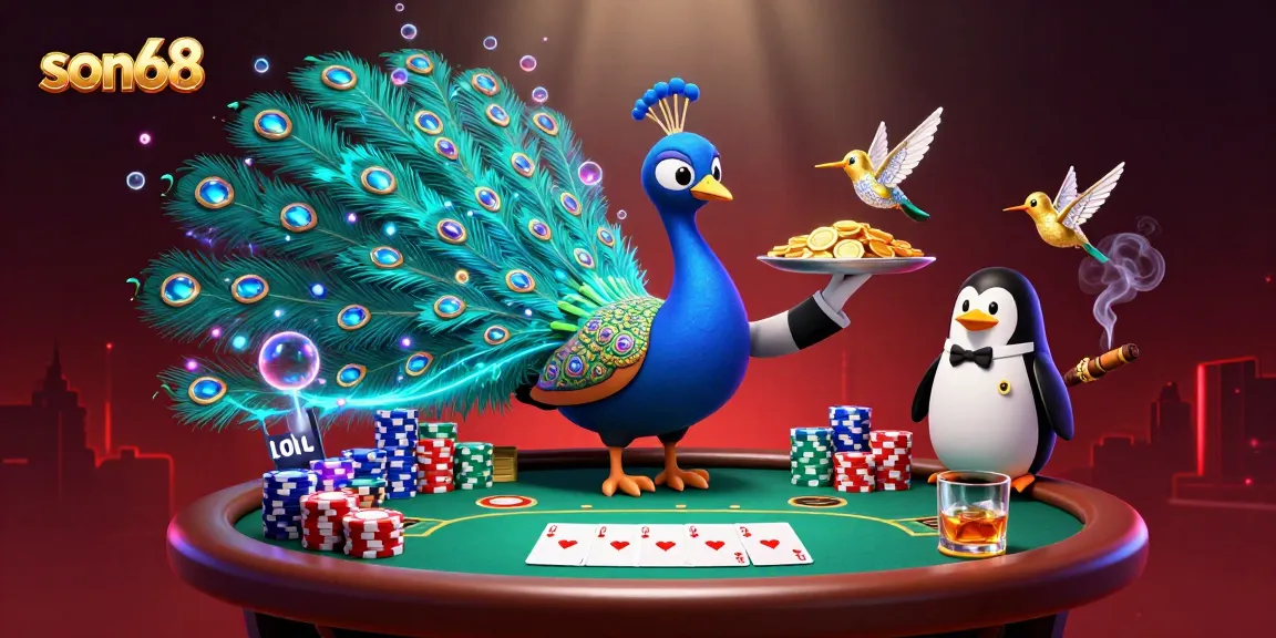 Engage in thrilling poker gameplay at son68 with vivid characters and dynamic casino elements.