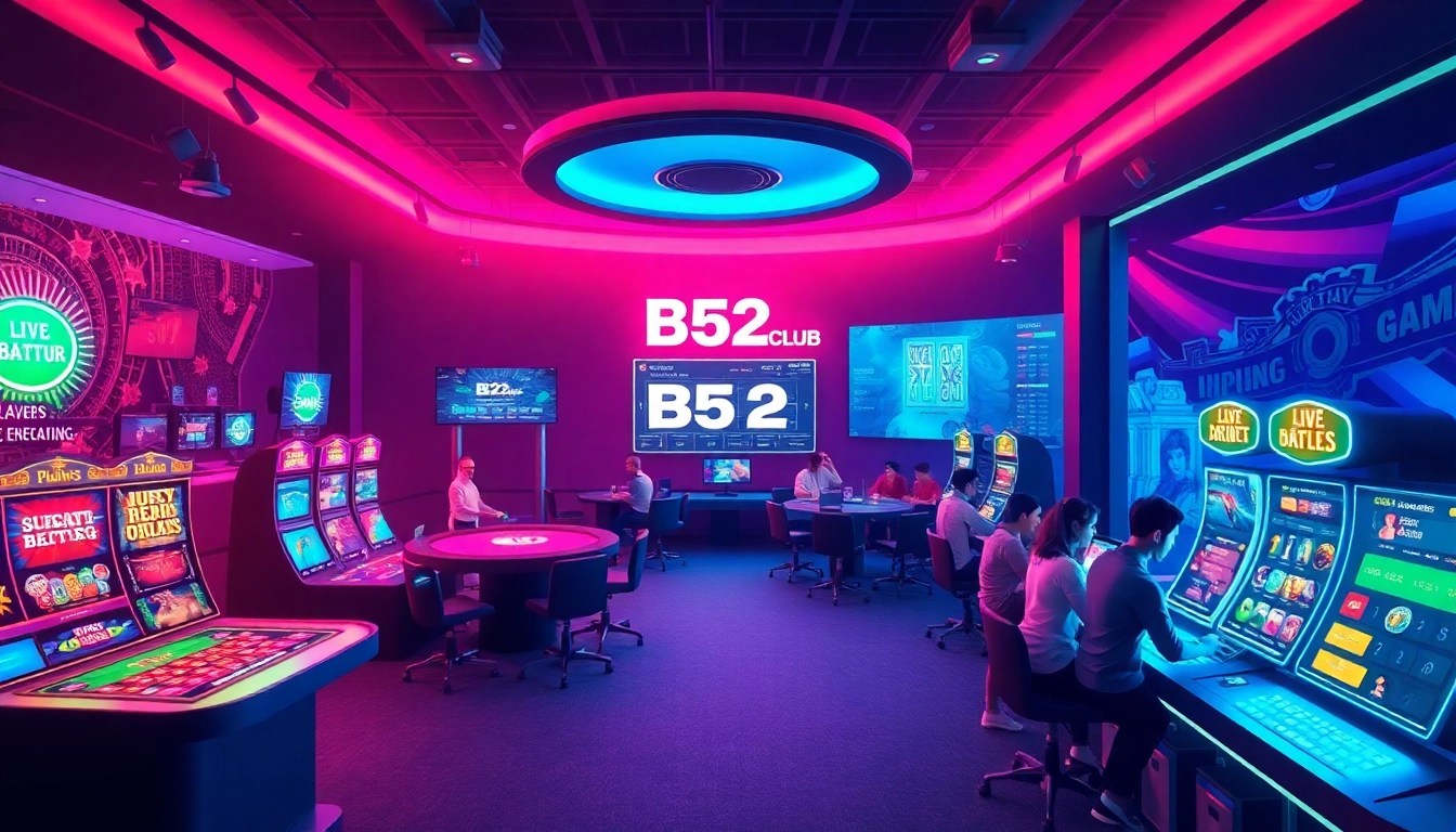 Experience the dynamic gaming options at https://b52clubb.com/ showcasing live casino, slots, and sports betting.