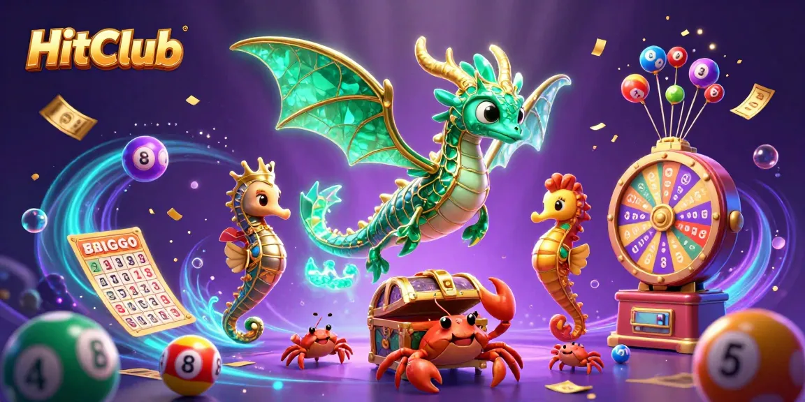 Engage with HitClub's vibrant casino scene featuring dynamic lottery elements and enchanting characters.