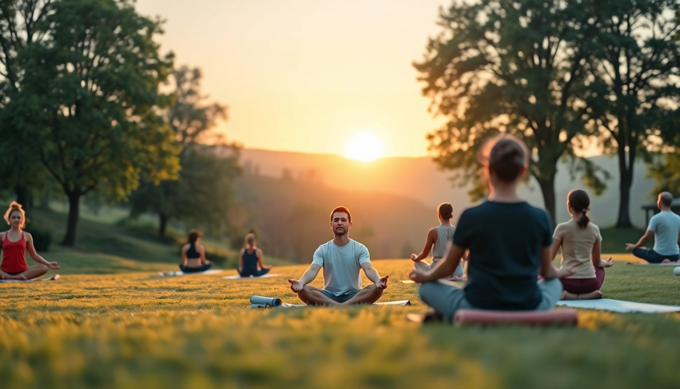 Engaging mental health tips in a serene outdoor setting promoting mindfulness and tranquility.