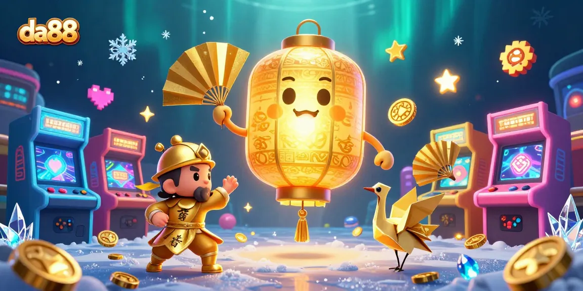 Engage in thrilling gameplay at da88 with vibrant casino elements and glowing characters