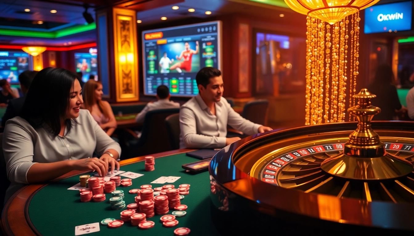 Enjoy the thrill of betting at Okwintv.global featuring an elegant casino atmosphere and engaged players.