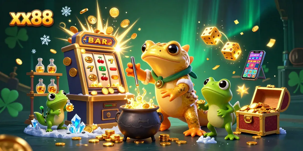 Experience thrilling jackpots and gaming action at xx88 casino with an enchanting 3D illustration.
