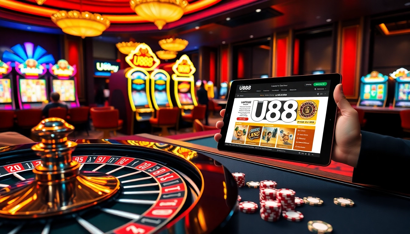 Experience the vibrant U888 online casino with thrilling slot machines and roulette excitement.