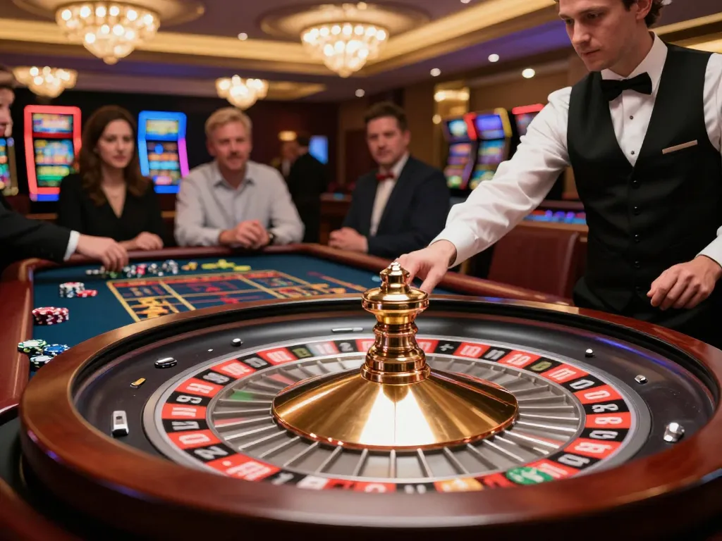 Experience the excitement of roulette at kk44 casino, vibrant colors and intense focus on gameplay