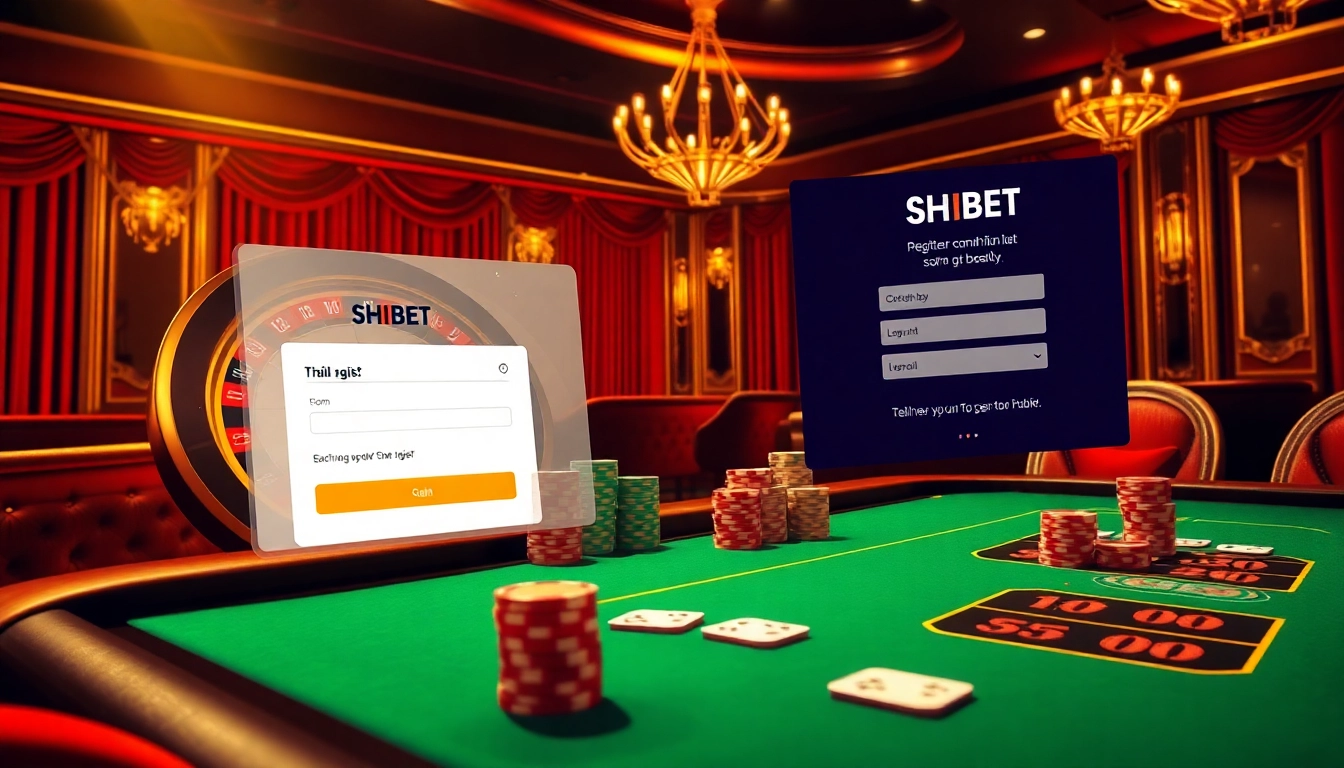 Engage in the exciting đăng ký SHBET registration process at a vibrant online casino, complete with roulette and poker.