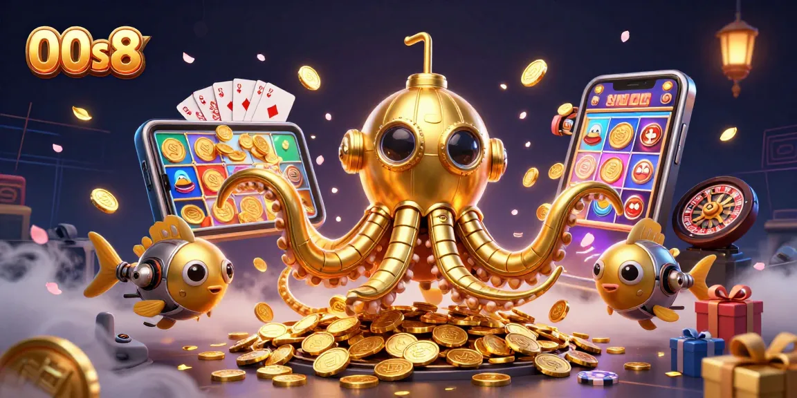 Engage in thrilling gaming at 00s8 with a golden kraken and vibrant slot games.