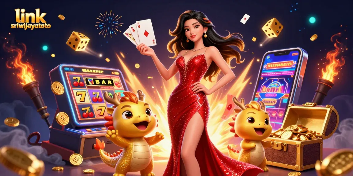 Experience the thrill of gaming at link sriwijayatoto with stunning visuals of slot machines and casino excitement.