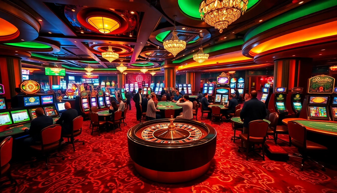 Engaged players experiencing the excitement of games at https://ffgg88.com/ in a luxurious casino setting.