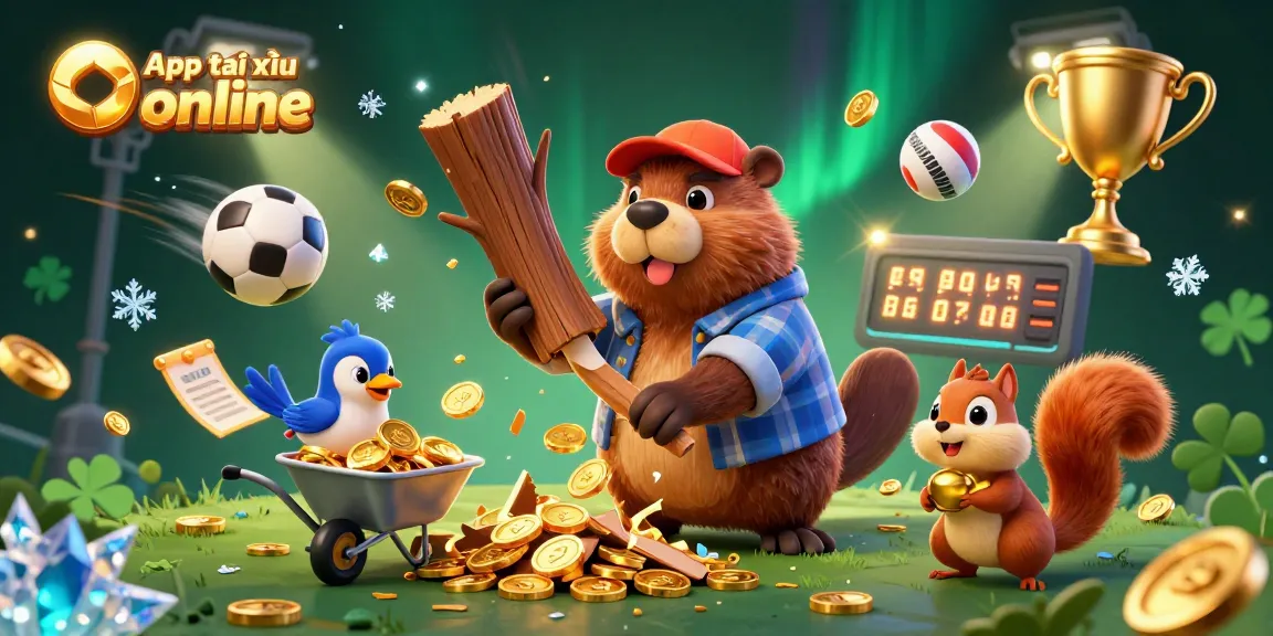 Experience the thrill of winning with the App tài xỉu online in this vibrant 3D illustration showcasing exciting gameplay.