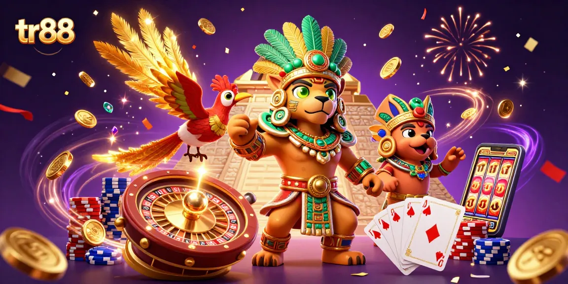 tr88 spins the roulette wheel with excitement amidst golden coins and color chips
