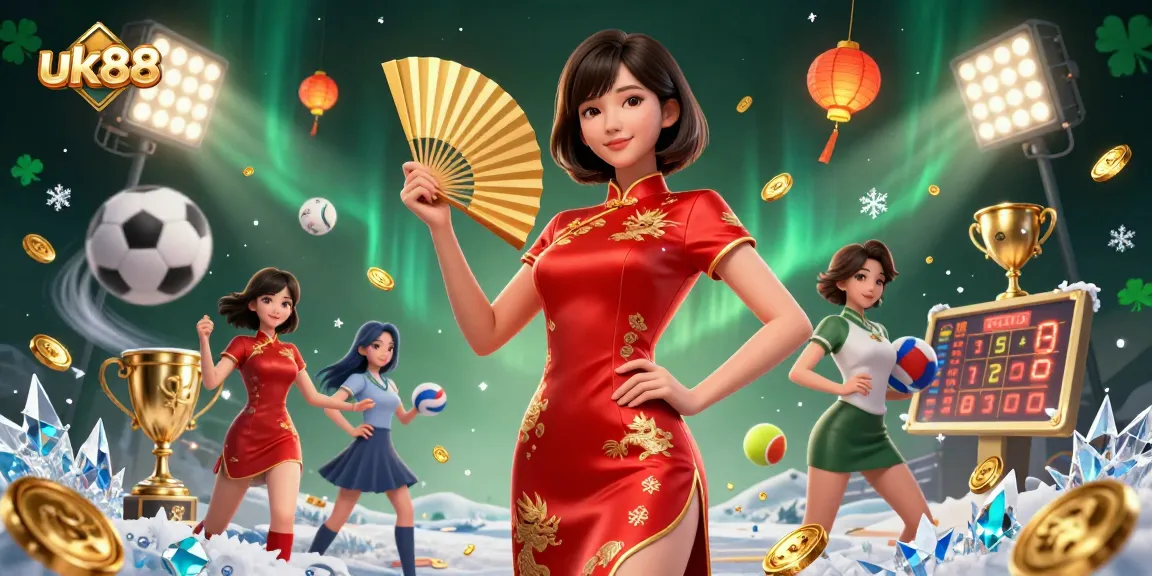 Experience immersive gameplay at uk88, featuring vibrant Asian aesthetics and thrilling sports elements.