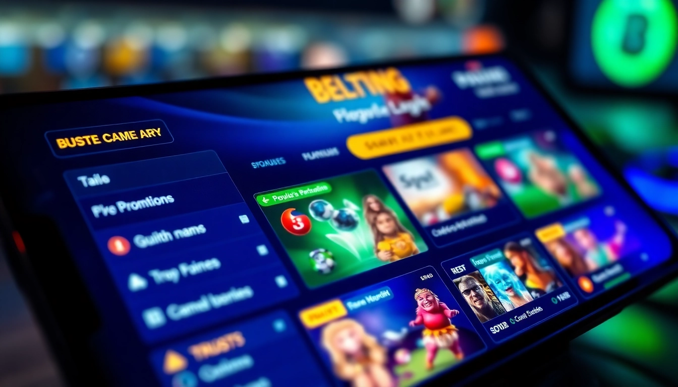 Engaging visual of an online betting platform interface, spotlighting nhà cái uy tín promotions and gaming excitement.