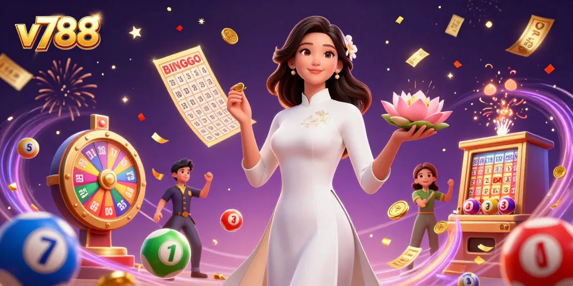 Engage in thrilling activities at v788, exploring diverse lottery excitement in an elegant 3D scene.