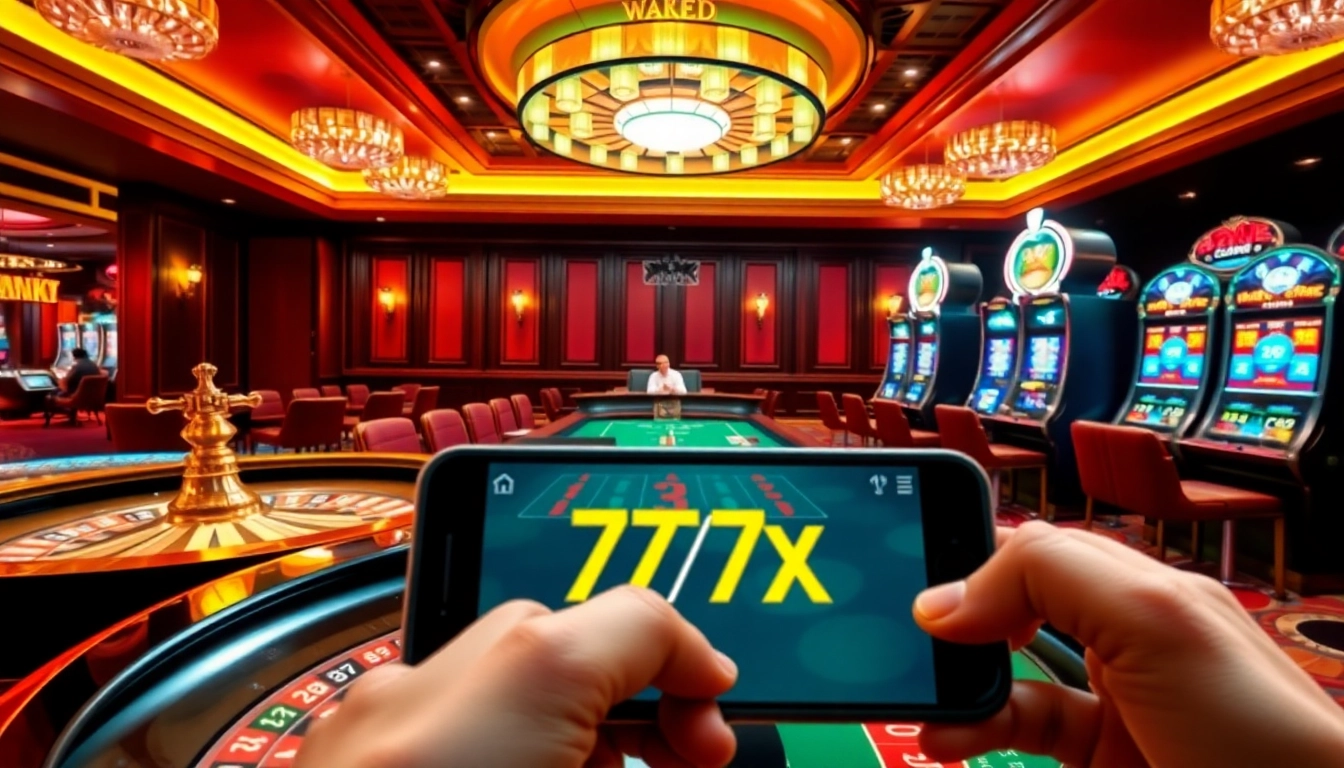 Engaging mobile gameplay experience with 777X APK set in an upscale casino.