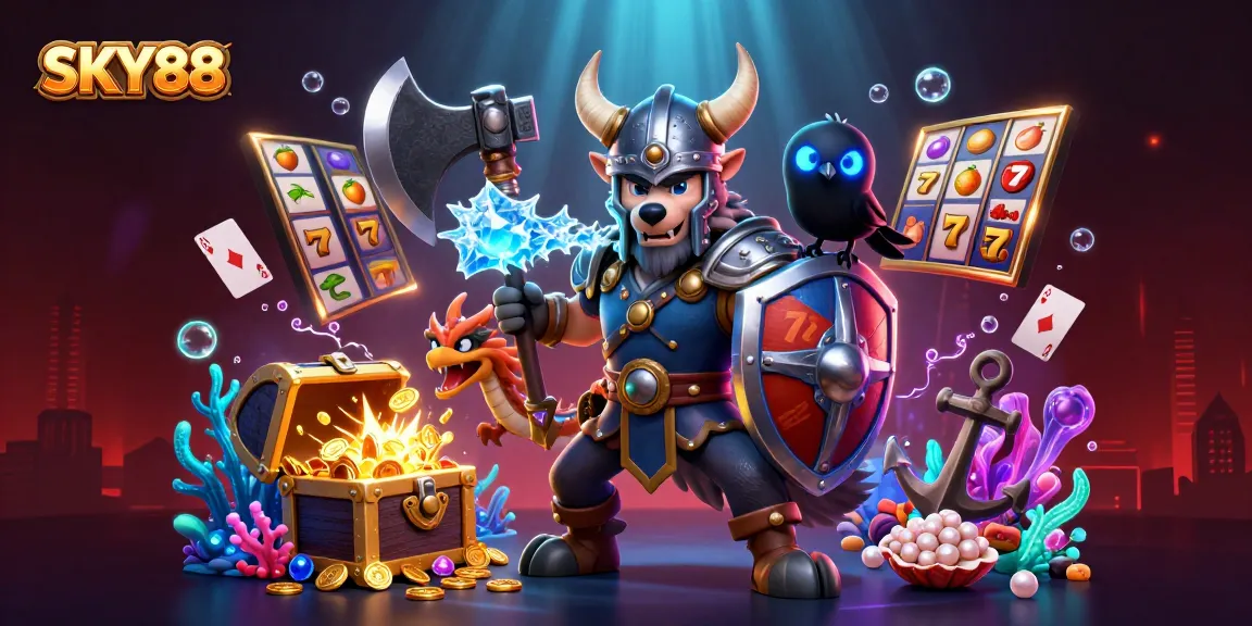 Experience thrilling gameplay at SKY88 with engaging slots, vibrant dragons, and Viking adventure.
