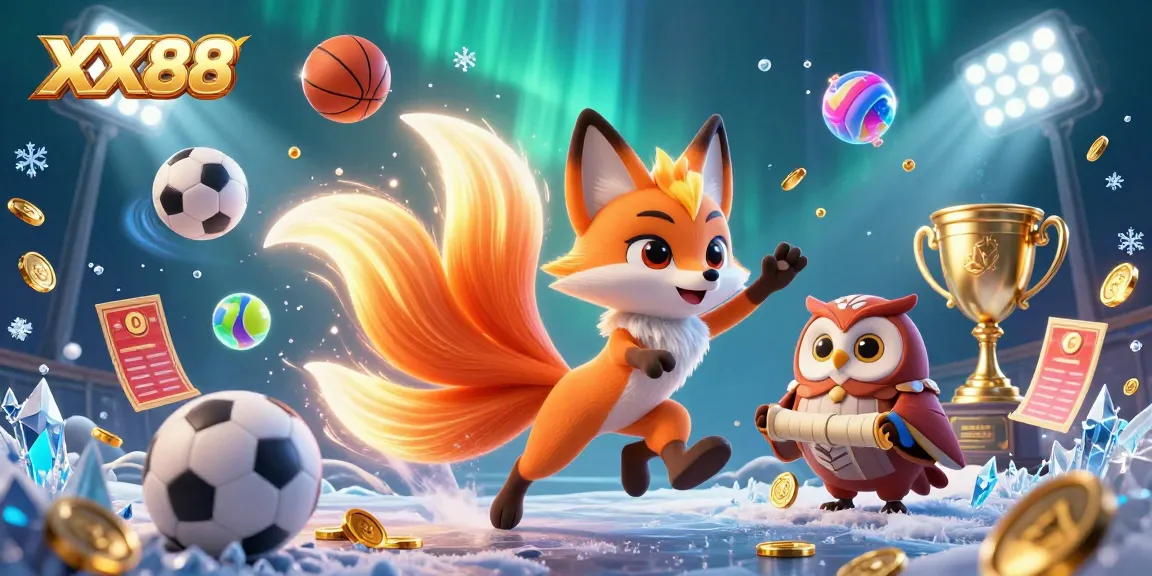 Engage with exciting XX88 sports betting action among vibrant 3D characters and dynamic elements.