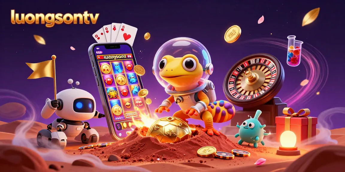 Experience live gameplay excitement with luongsontv's vibrant 3D casino scene featuring dynamic gaming elements.