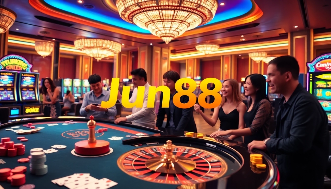 Experience thrilling gameplay at Jun88 online casino with vibrant gaming elements.