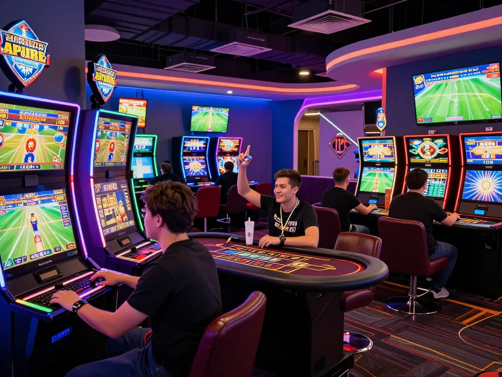 Players enjoying diverse games at jun88plcom's vibrant online casino, showcasing an energetic atmosphere.