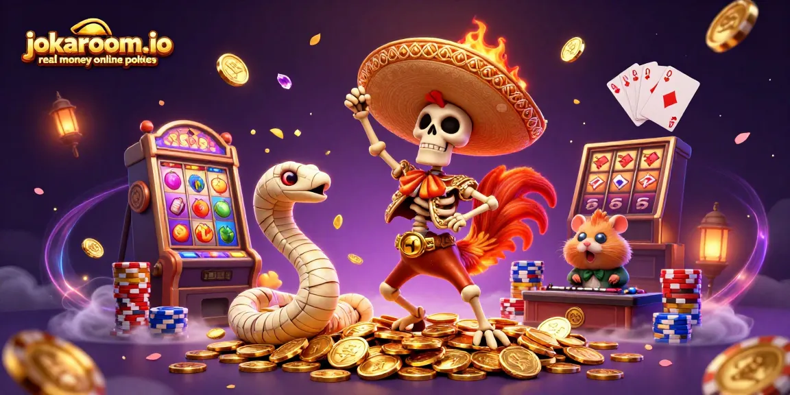 Experience the thrill of jokaroom.io real money online pokies with exciting characters and casino elements.