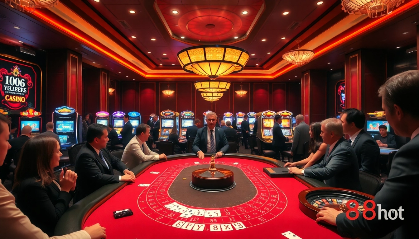 Experience thrilling baccarat gameplay at red88.hot casino, featuring vibrant slot machines and expert dealers.