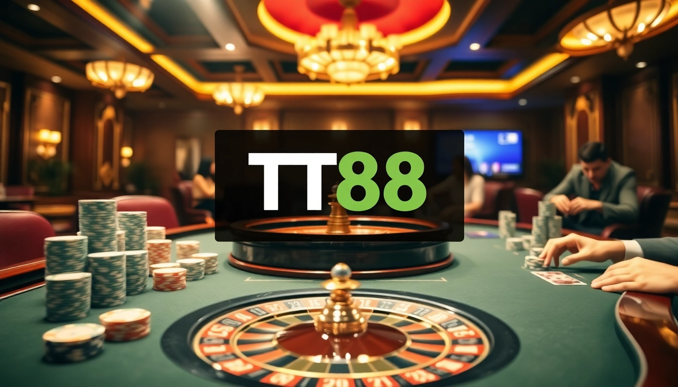 Experience the luxury of TT88 casino with vibrant gaming tables and thrilling action.